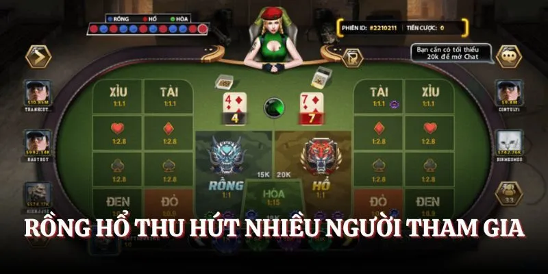 Rồng hổ thu hút nhiều người tham gia